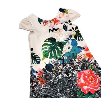 Vestido Florido Um Mais Um - 6 anos - Um mais um