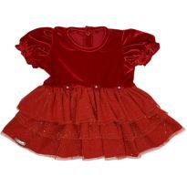 Vestido Vermelho Mundo Colorido - 3 a 6 meses - Outro