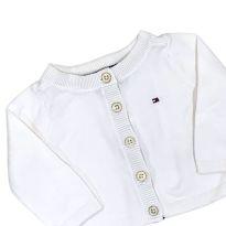 Cardigan Branco Tommy Hilfiger - 3 a 6 meses - Tommy Hilfiger