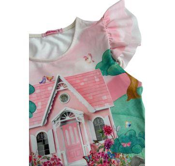 Conjunto blusa e saia/shorts - 6 anos - Não informada