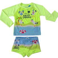 Conjunto UV amarelo - 3 anos - Fakini