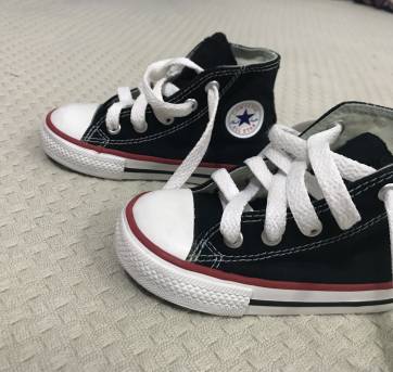 Tênis All Star cano alto 20 no Ficou Pequeno - Desapegos de Sapatos quase  novos ou nunca usados para bebês, crianças e mamães. 617878
