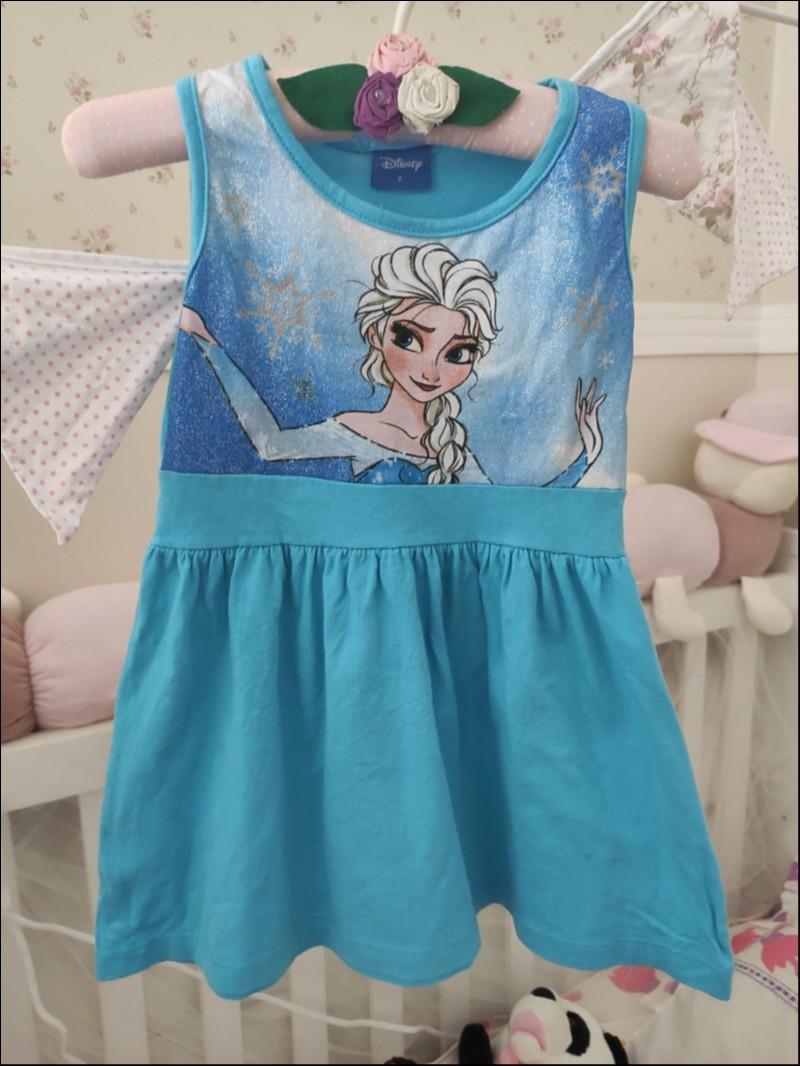 vestido azul frozen