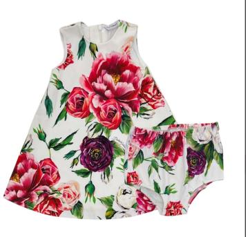 Vestido com Calcinha Florido Dolce & Gabanna - 12 a 18 meses - Dolce & Gabanna