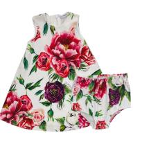 Vestido com Calcinha Florido Dolce & Gabanna - 12 a 18 meses - Dolce & Gabanna