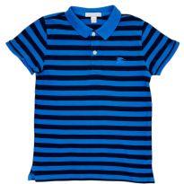 Camiseta Polo Listrada Burberry - 10 anos - Burberry