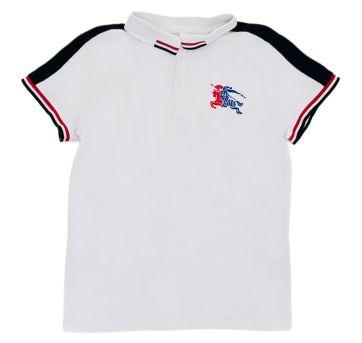 Camiseta Polo Branca Burberry - 12 anos - Burberry