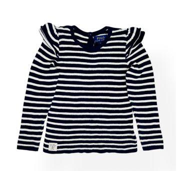 Roupa Camiseta Manga Longa Listrada Ralph Lauren - 3 anos - Ralph Lauren