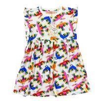 Vestido Estampado Branco Fábula - 6 anos - Fábula