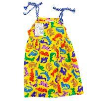 Vestido Estampado Amarelo Fábula - 6 anos - Fábula