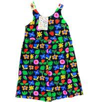 Macacão de Alcinha Preto Estampado Fábula - 6 anos - Fábula