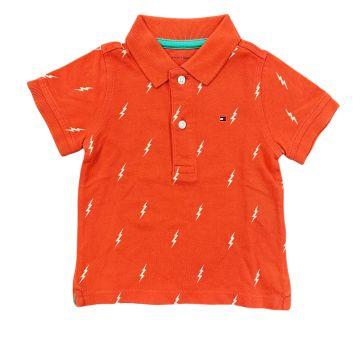 Camiseta Polo Laranja Tommy Hilfiger - 9 a 12 meses - Tommy Hilfiger