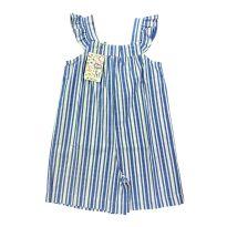 Macacão Listrado Azul Fábula - 6 anos - Fábula