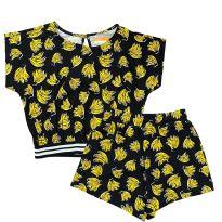 Conjunto Manga Curta Preto Estampado Fábula - 12 anos - Fábula