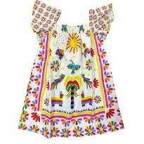 Vestido Manga Curta Estampado Fábula - 6 anos - Fábula