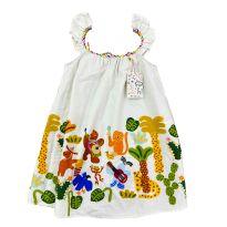 Vestido Branco Estampado Fábula - 6 anos - Fábula