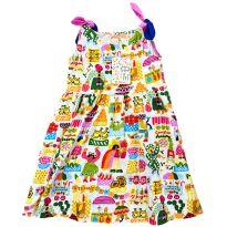 Macacão Estampado Alcinha Fábula Branco - 6 anos - Fábula