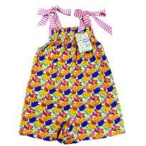 Macacão Estampado Amarelo Fábula - 6 anos - Fábula