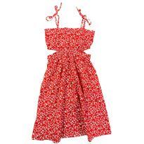Vestido Alcinha Estampado Vermelho Fábula - 6 anos - Fábula