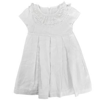 Vestido Manga Curta Branco Trousseau - 12 a 18 meses - Trousseau