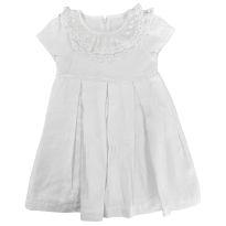 Vestido Manga Curta Branco Trousseau - 12 a 18 meses - Trousseau