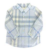 Camisa Social Azul Burberry - 9 a 12 meses - Burberry