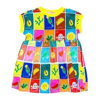 Vestido Estampado Manga Curta Fábula - 6 anos - Fábula