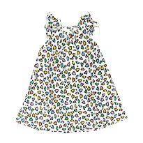 Vestido Manga Curta Branco Estampado Fábula - 6 anos - Fábula