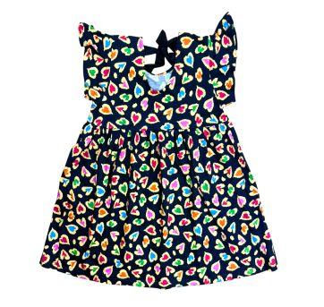 Vestido Preto Estampado Manga Curta Fábula - 6 anos - Fábula