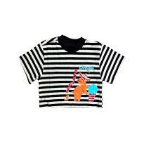 Camisa Listrada Branco e Preto Fábula - 6 anos - Fábula