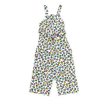 Macacão Branco Estampado Fábula - 6 anos - Fábula