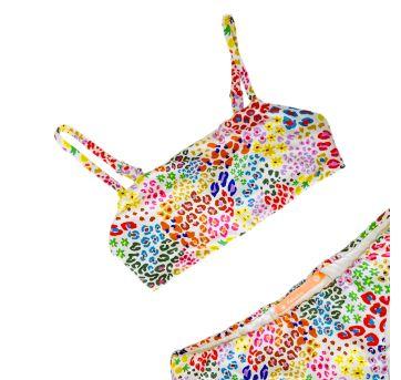 Biquini Branco Colorido Estampado Fábula - 6 anos - Fábula