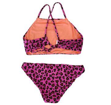 Biquini Rosa Shock Estampado Fábula - 6 anos - Fábula