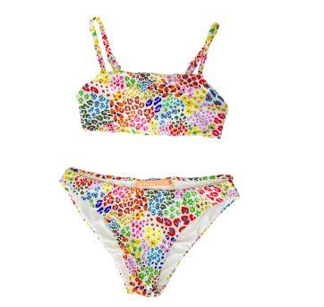 Biquini Branco Colorido Estampado Fábula - 6 anos - Fábula