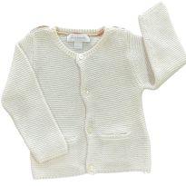 Casaco Cardigan Branco Burberry - 6 meses - Burberry