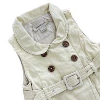Vestido Bege Burberry - 9 meses - Burberry