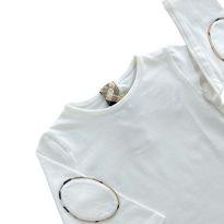 Camisa Meia Estação  Branca Burberry - 9 meses - Burberry