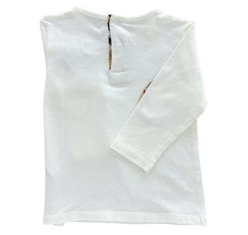 Camisa Meia Estação  Branca Burberry - 9 meses - Burberry