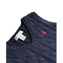 Colete Tricô Azul Ralph Lauren - 6 meses - Ralph Lauren