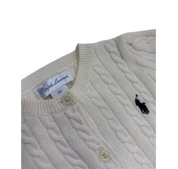 Roupa Blusa Tricô Of White Ralph Lauren - 6 meses - Ralph Lauren