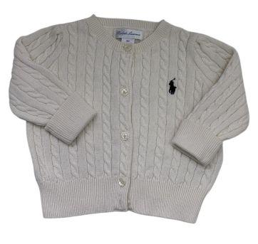 Roupa Blusa Tricô Of White Ralph Lauren - 6 meses - Ralph Lauren