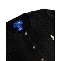 Roupa Blusa Tricô Preta Ralph Lauren - 8 anos - Ralph Lauren
