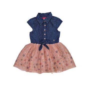 Vestido Jeans Manga Curta Guess - 4 anos - Guess