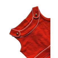 Macacão Short Laranja Janie&Jack - 3 a 6 meses - Janie and Jack