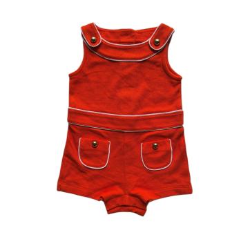 Macacão Short Laranja Janie&Jack - 3 a 6 meses - Janie and Jack