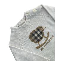 Casaco Manga Longa Branco Burberry - 6 meses - Burberry