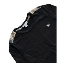 Camiseta Manga Longa Preta Burberry - 10 anos - Burberry