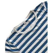 Camiseta Listrada Azul Burberry - 10 anos - Burberry