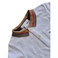 Camisa Polo Branco Burberry - 9 a 12 meses - Burberry