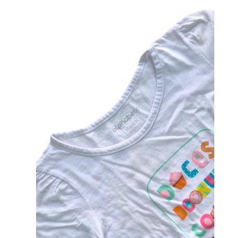 Camiseta Branca Alphabeto - 10 anos - Alphabeto